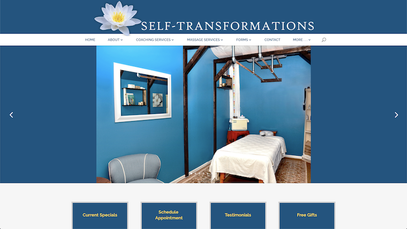 preview screenshot of self-transformations.com landing page